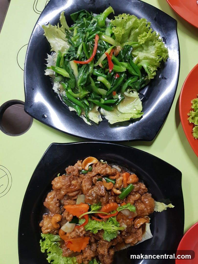 Two plates of food