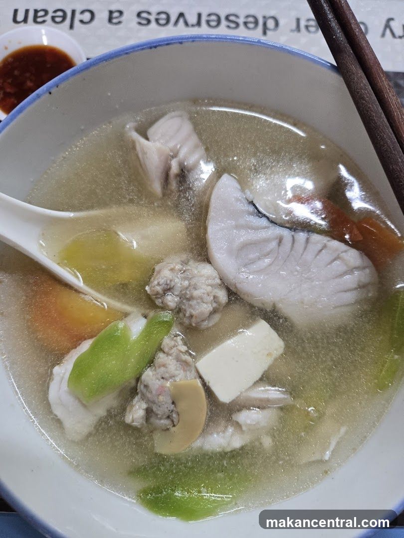 Fish Soup with Meatballs and Tofu