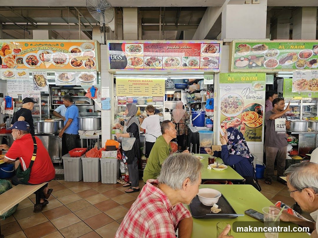 Food stalls in a hawker center