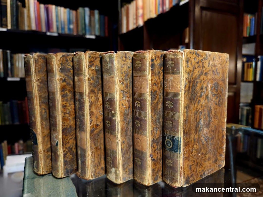 Antique Books on a Shelf