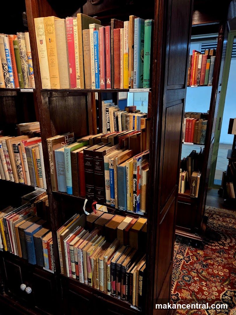 Bookshelves filled with books