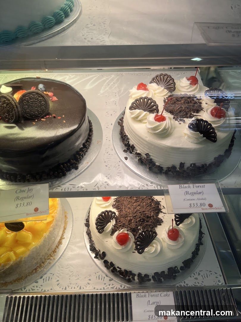 Cakes in a Display Case