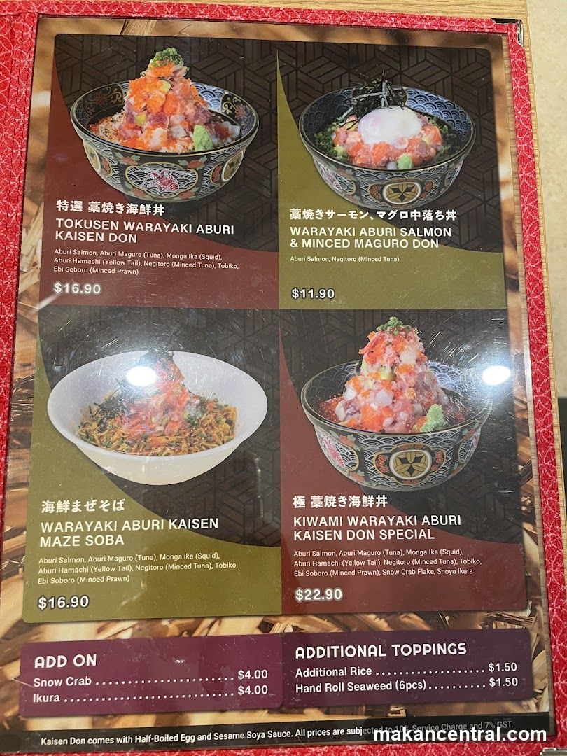 Japanese Seafood Bowls and Noodles