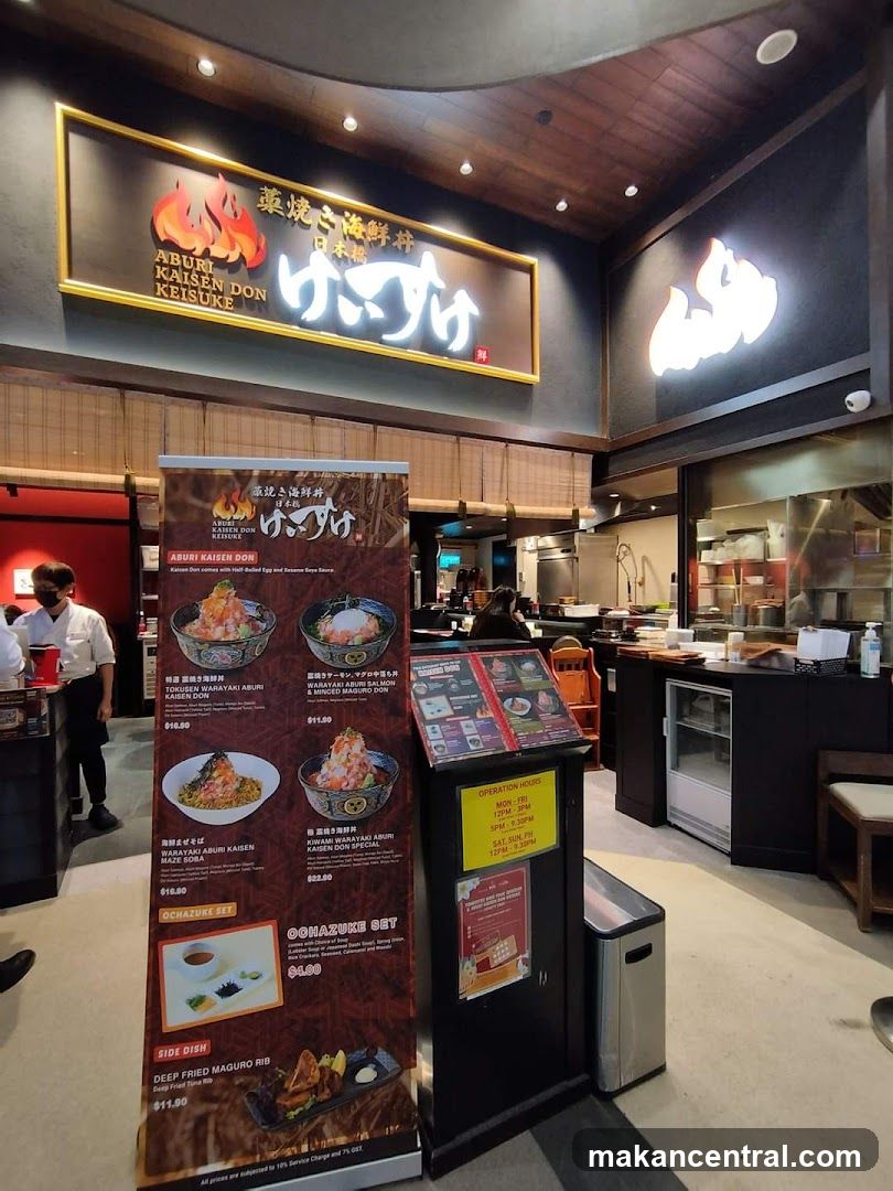 Restaurant Interior with Menu Display