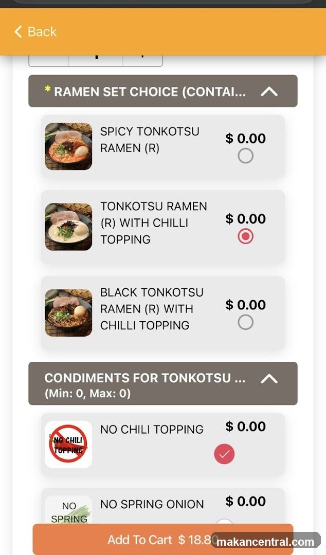 Ramen Set Choice