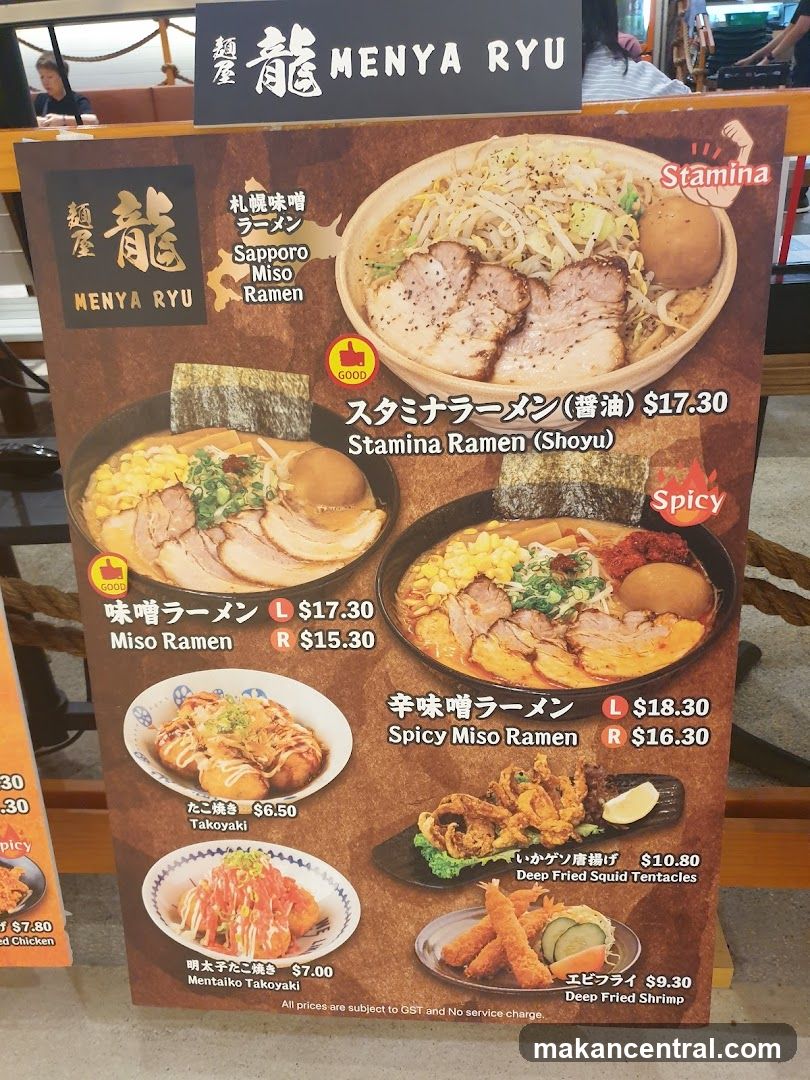 MENYA RYU Menu