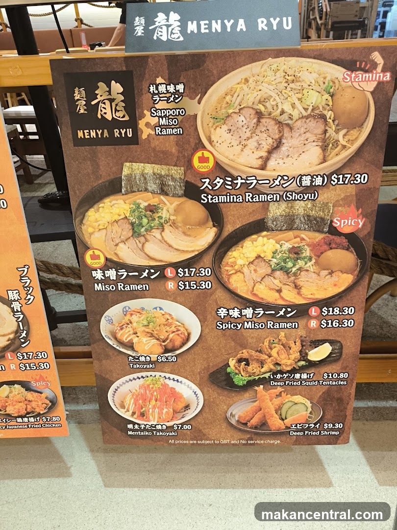 MENYA RYU Menu