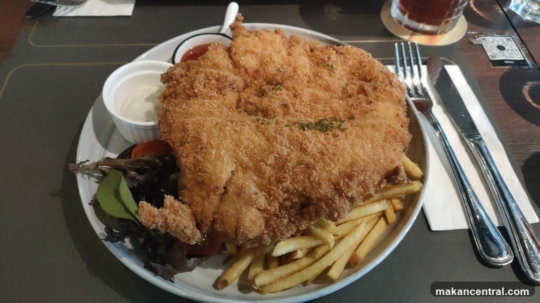 Fried Chicken with Fries and Salad