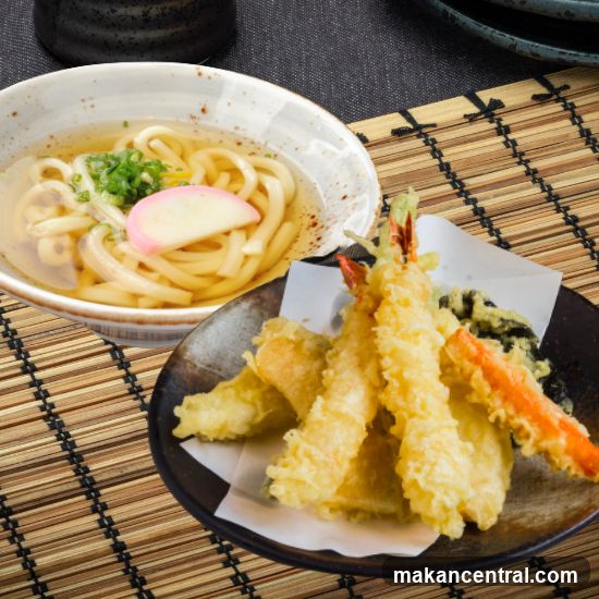 Udon Soup and Tempura