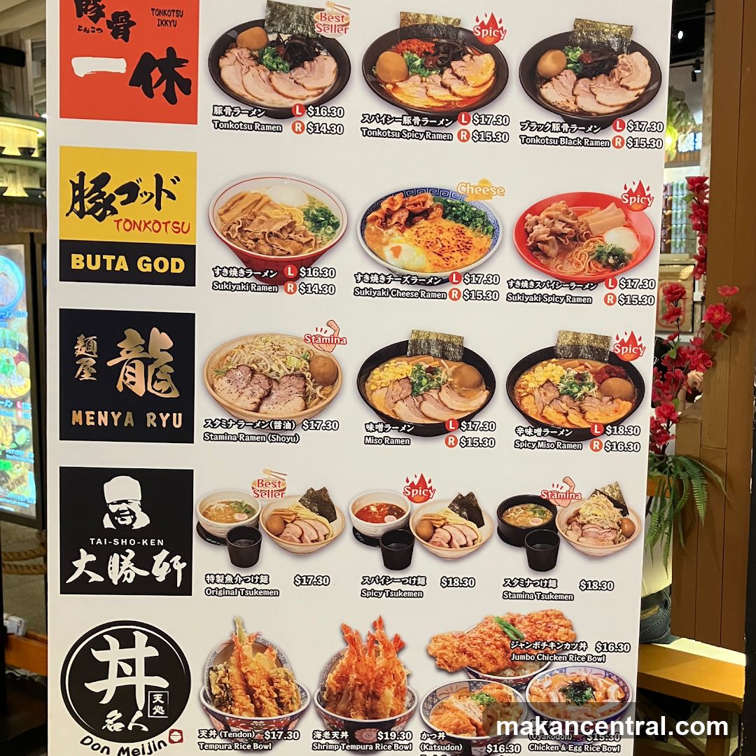 Ramen Menu