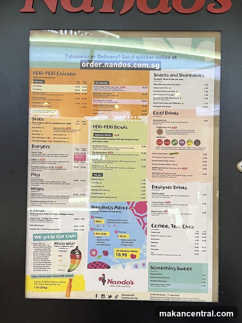 Nando's Menu