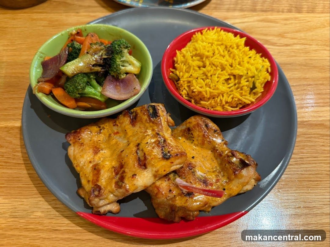 Grilled Chicken with Rice and Vegetables