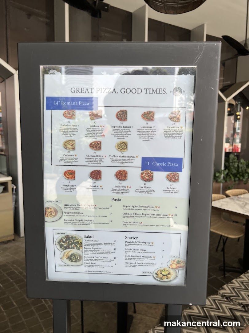 Pizza Menu