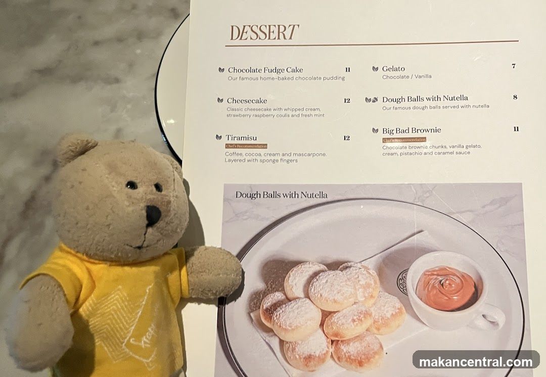 Dessert Menu
