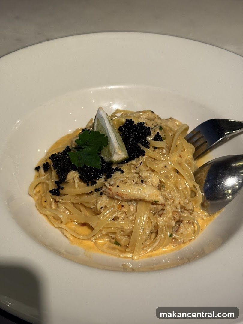Crab Pasta with Caviar