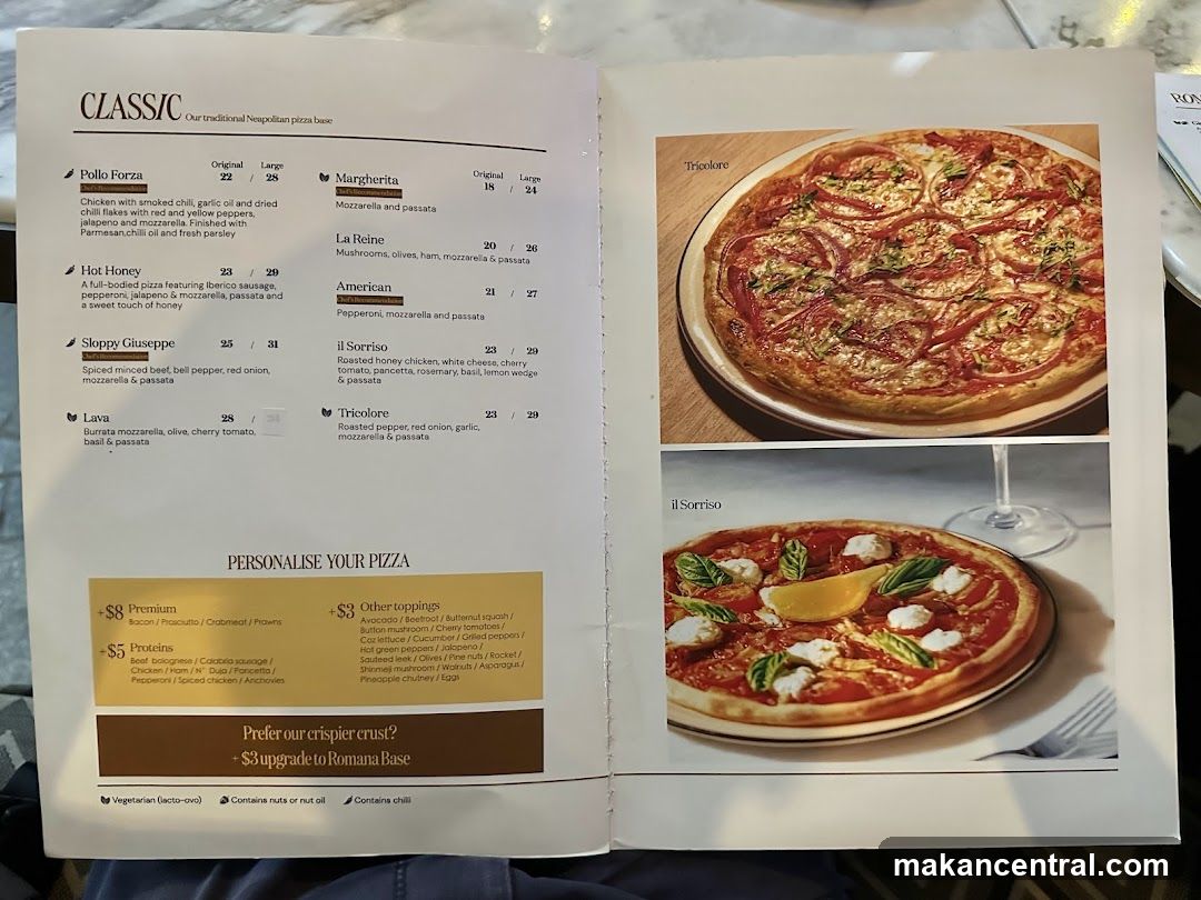 Classic Pizza Menu