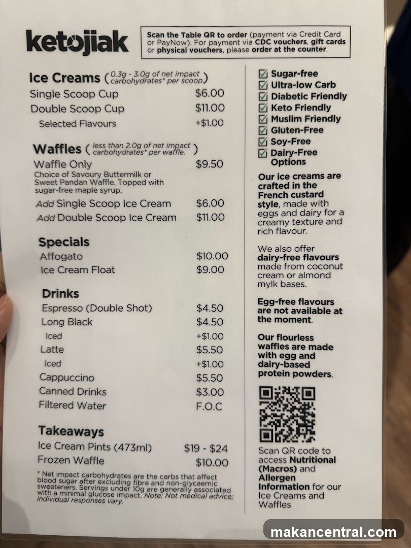 Ketojiak Menu