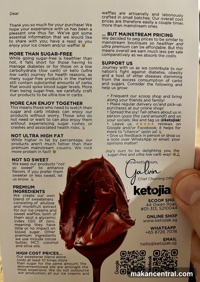 Keto Jia Information Card
