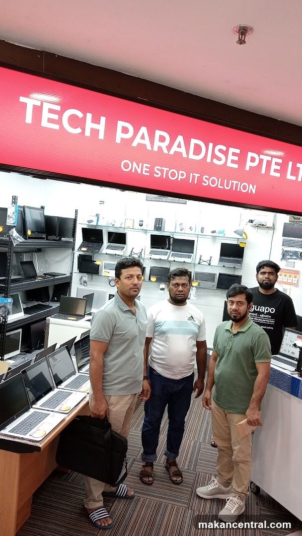 Tech Store Interior with Staff