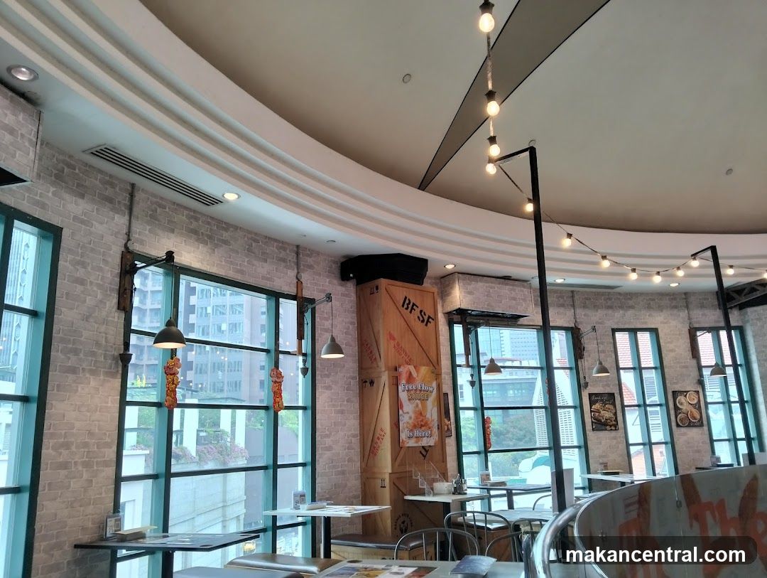 Restaurant Interior with Industrial Decor