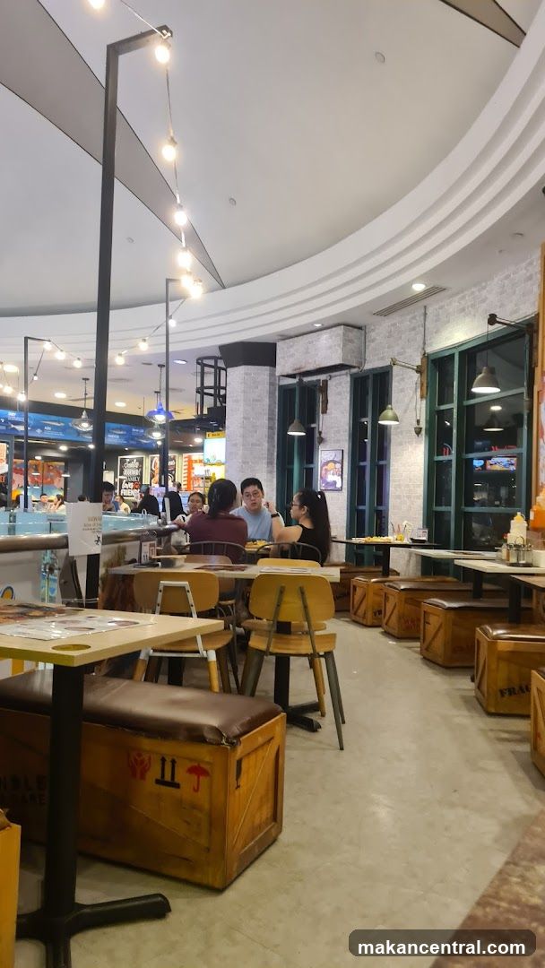 Restaurant Interior with Patrons