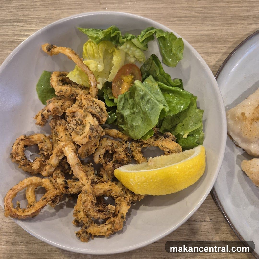Fried Calamari with Salad