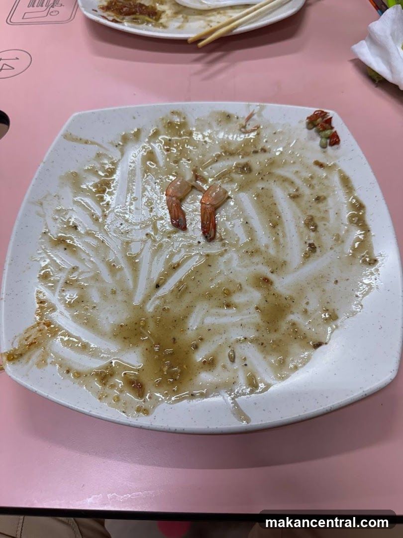 Dirty Plates with Shrimp Tails