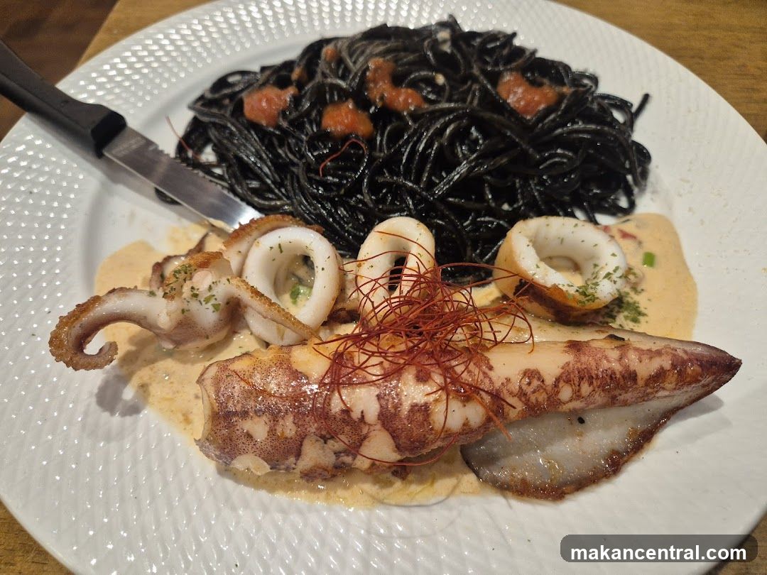 Squid Ink Pasta with Calamari