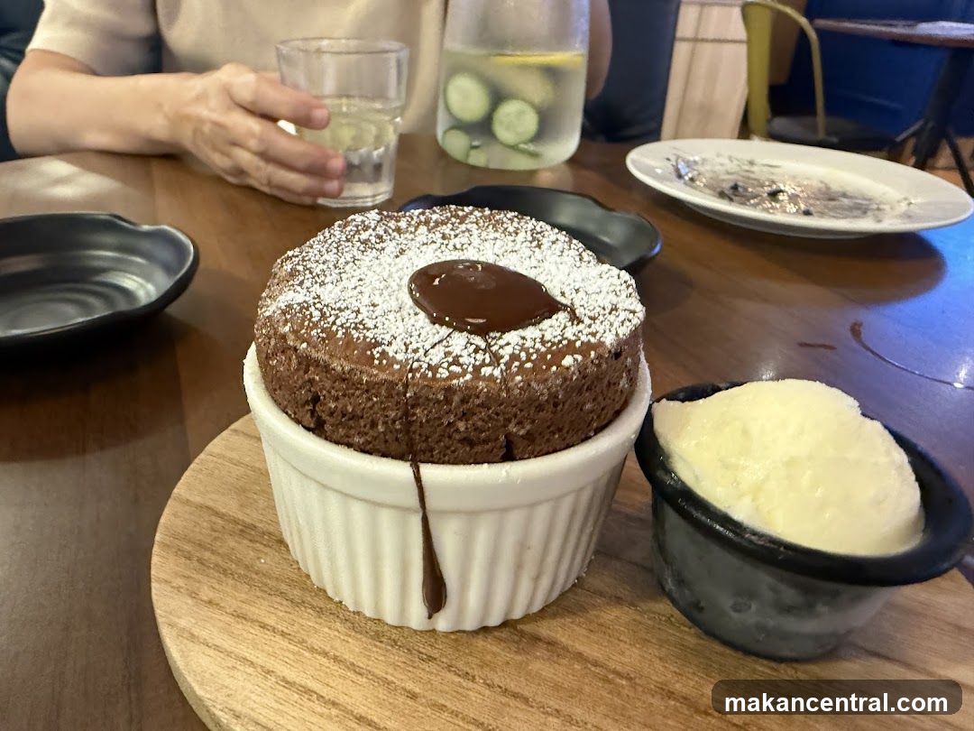 Chocolate Soufflé with Ice Cream