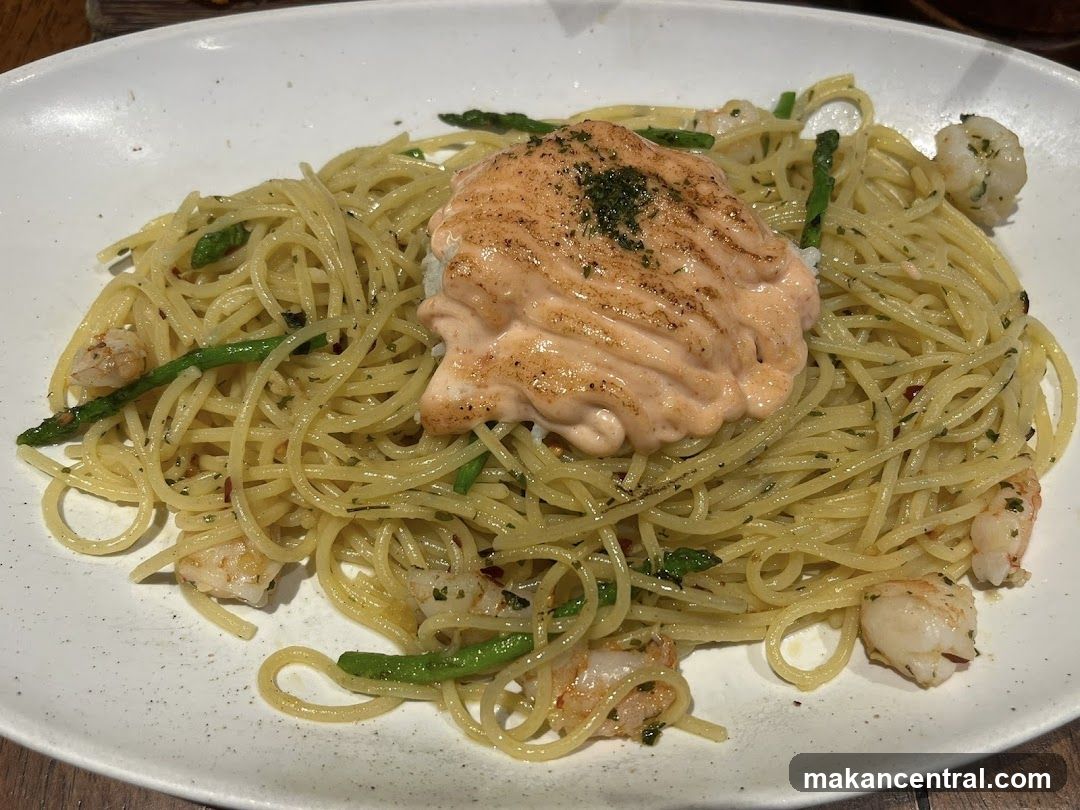 Salmon and Shrimp Pasta