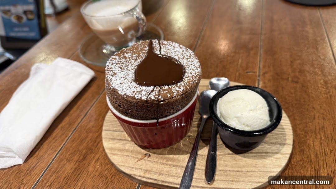 Chocolate Soufflé with Ice Cream