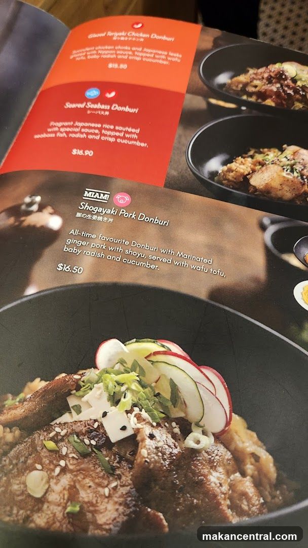 Donburi Menu