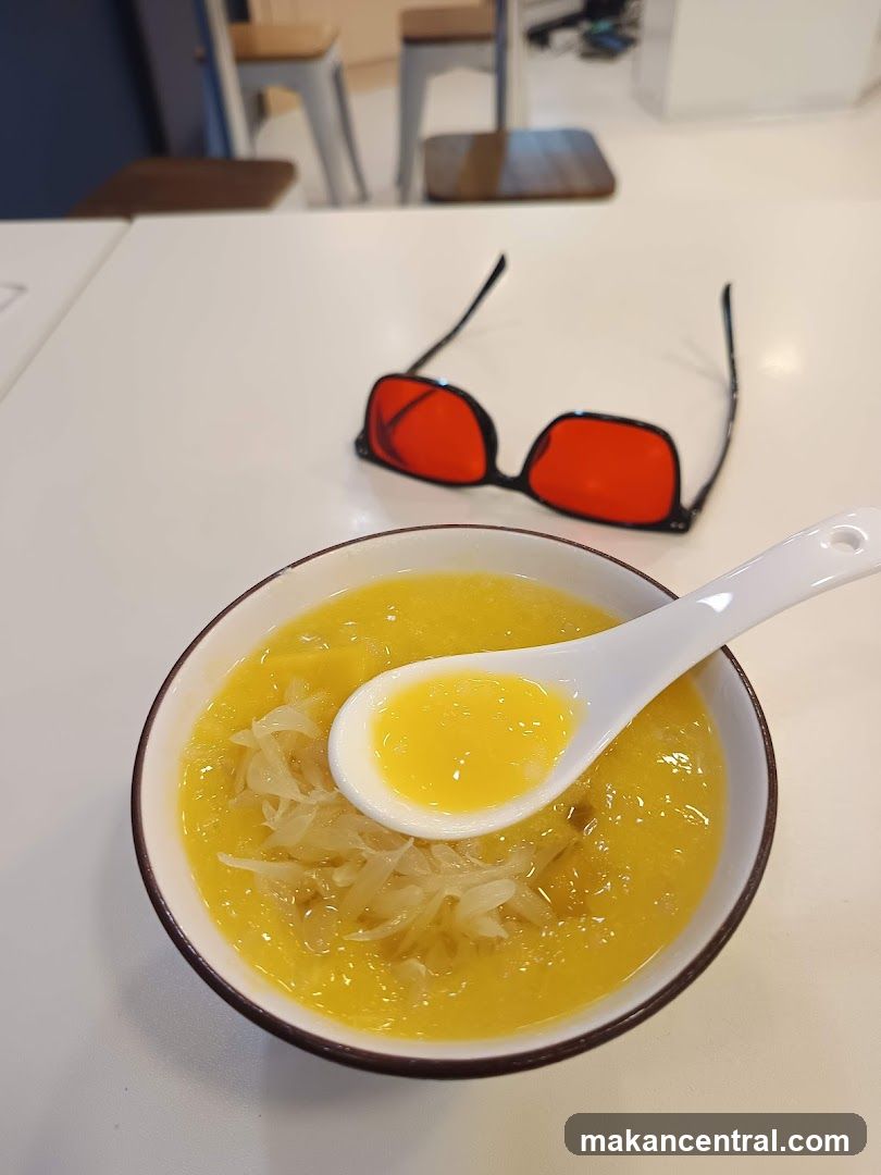 Dessert with Spoon and Glasses