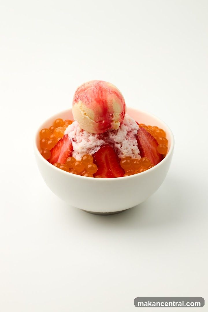 Strawberry and Ice Cream Dessert