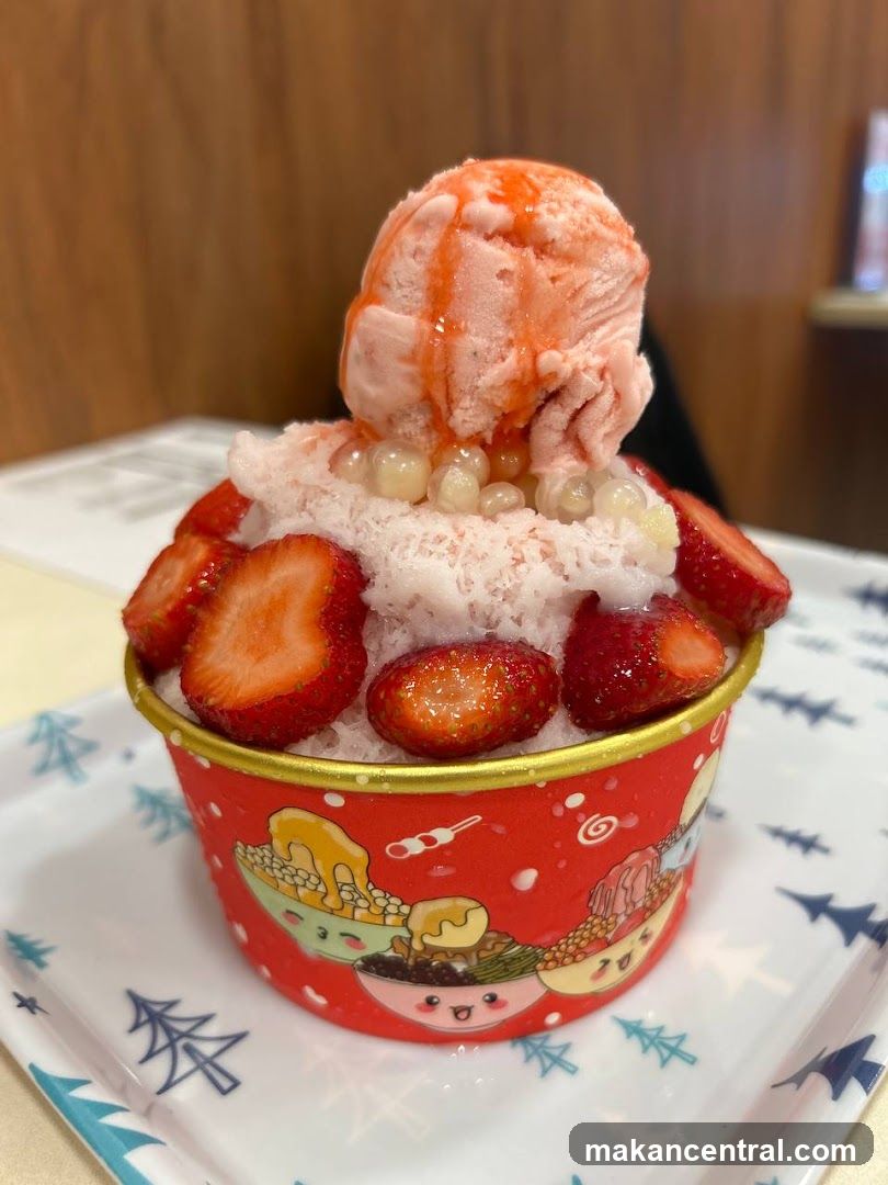 Strawberry Shaved Ice Dessert