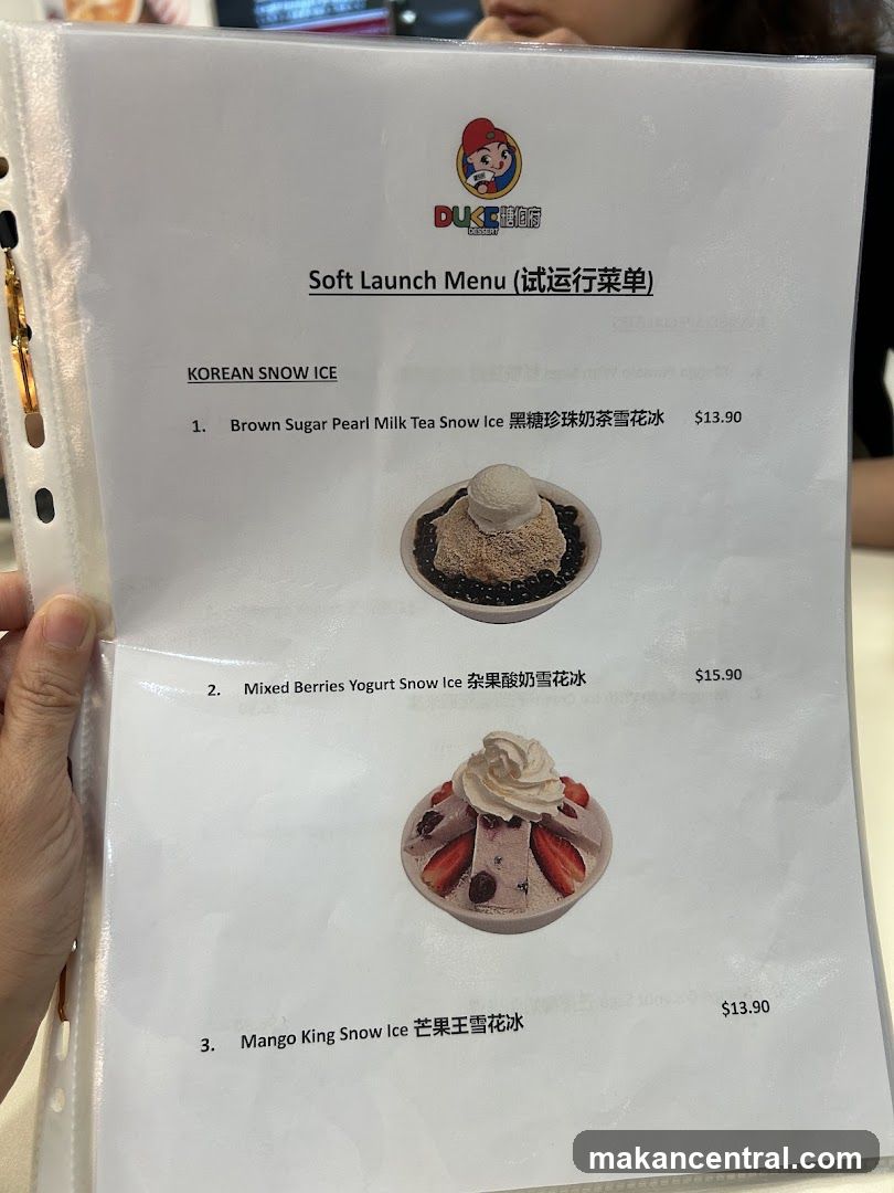Soft Launch Menu