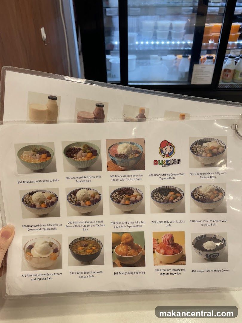 Dessert Menu