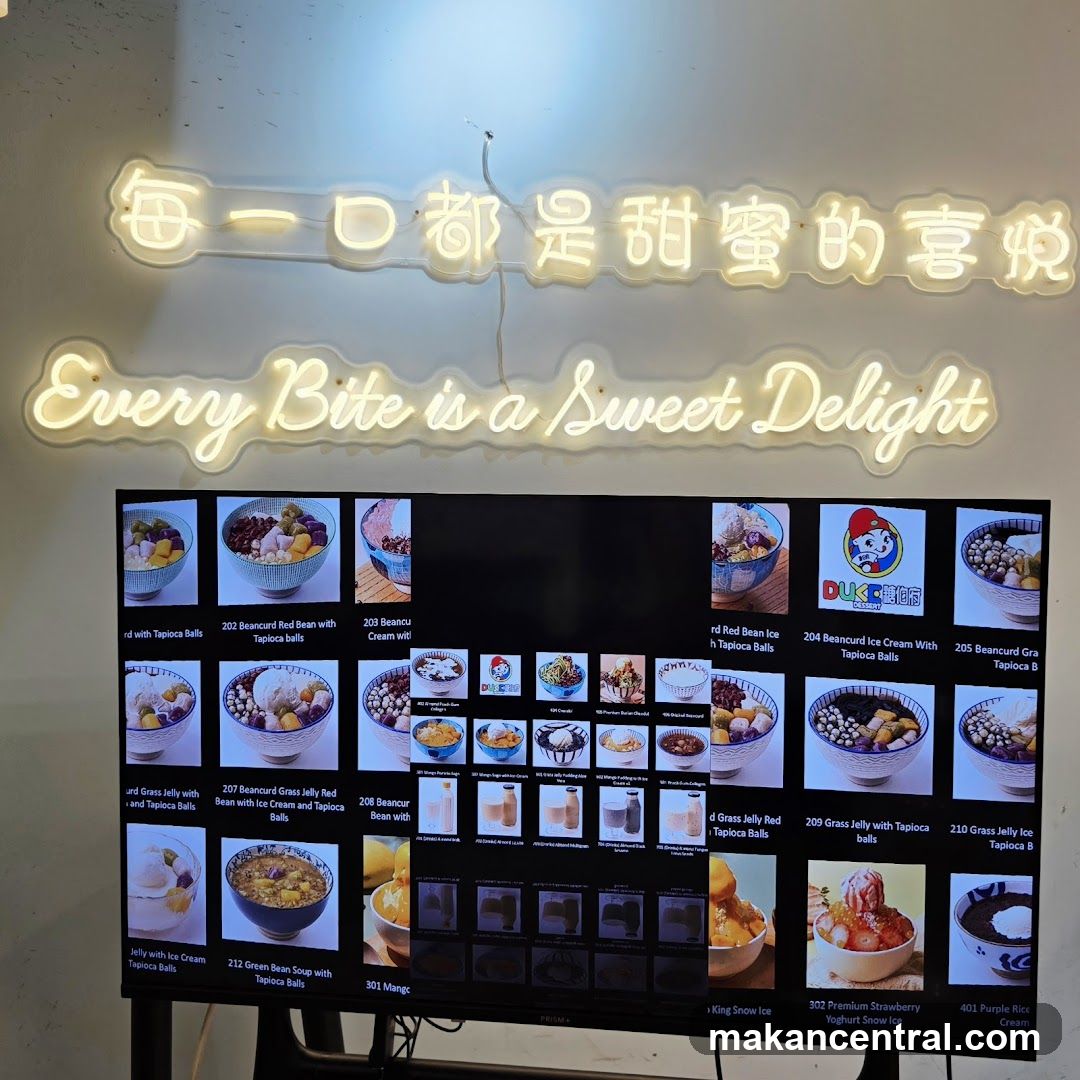 Dessert Menu Display