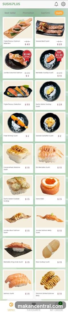 SushiPlus Menu