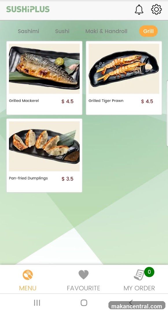 SushiPlus Menu