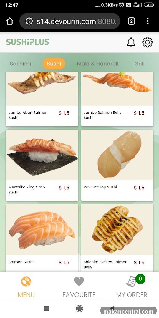 SushiPlus Menu