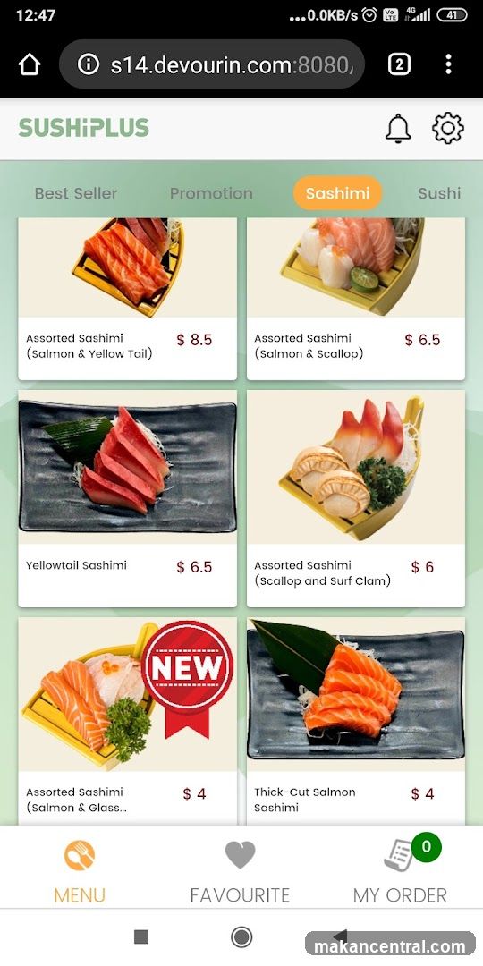 SUSHIPLUS Sashimi Menu