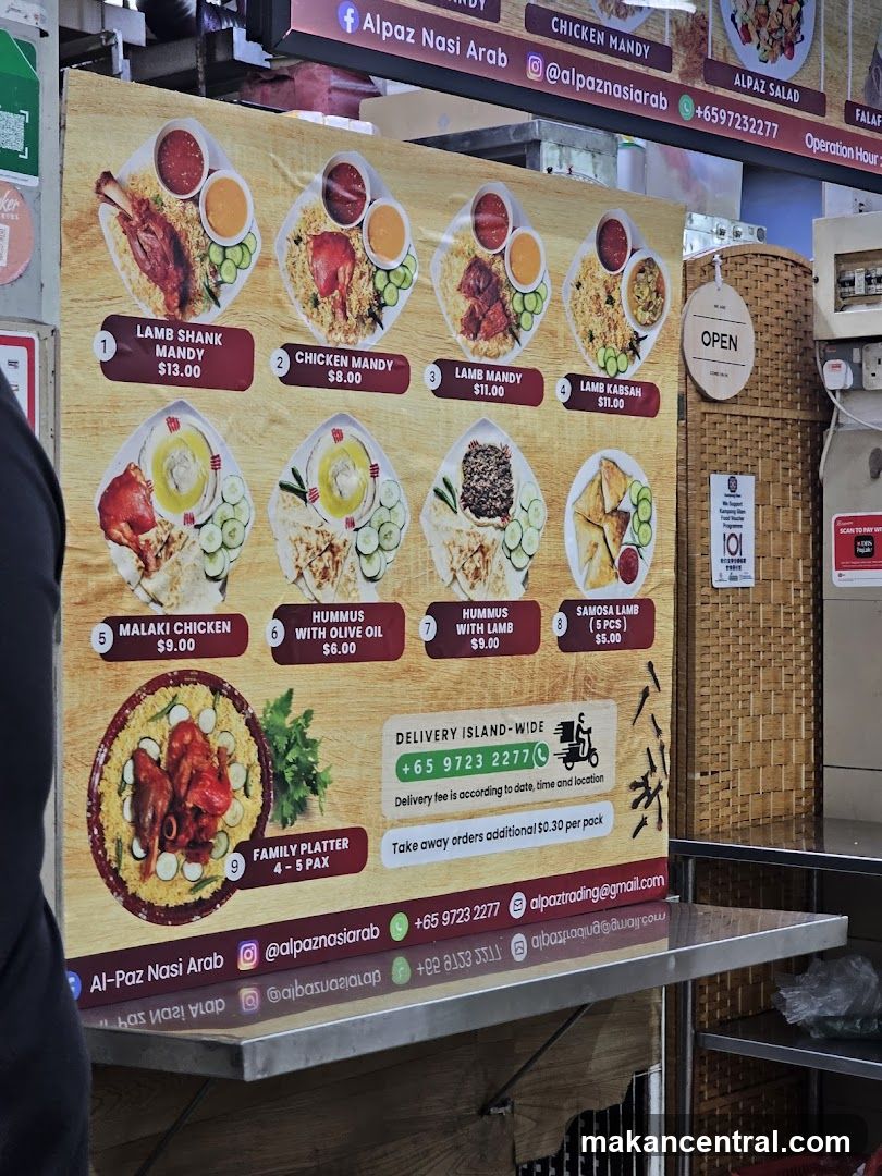 Alpaz Nasi Arab Menu