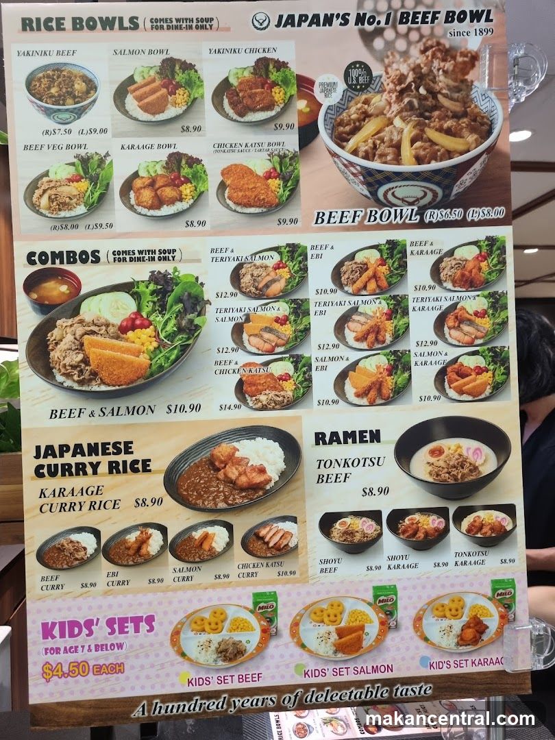 Japan's No.1 Beef Bowl Menu