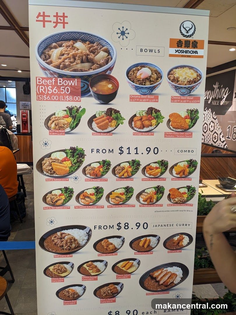 Yoshinoya Menu