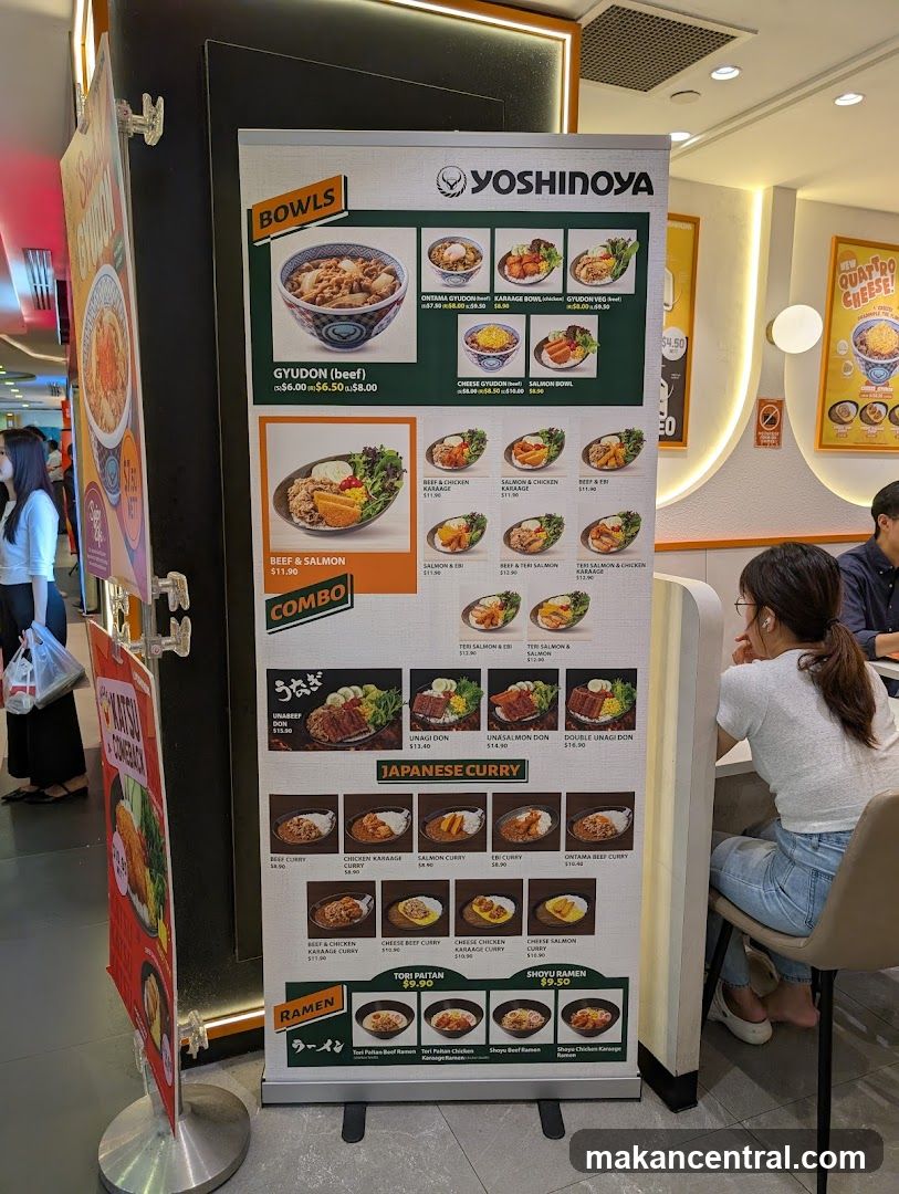 Yoshinoya Menu
