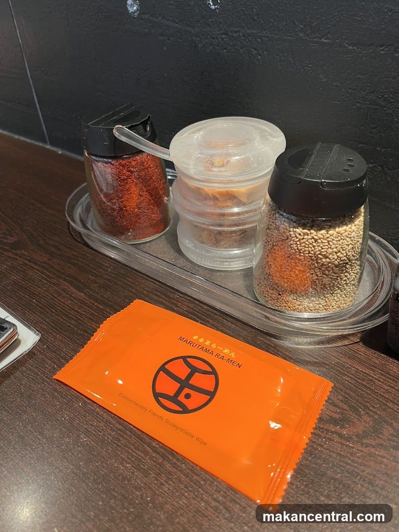 Condiments and Wet Wipe