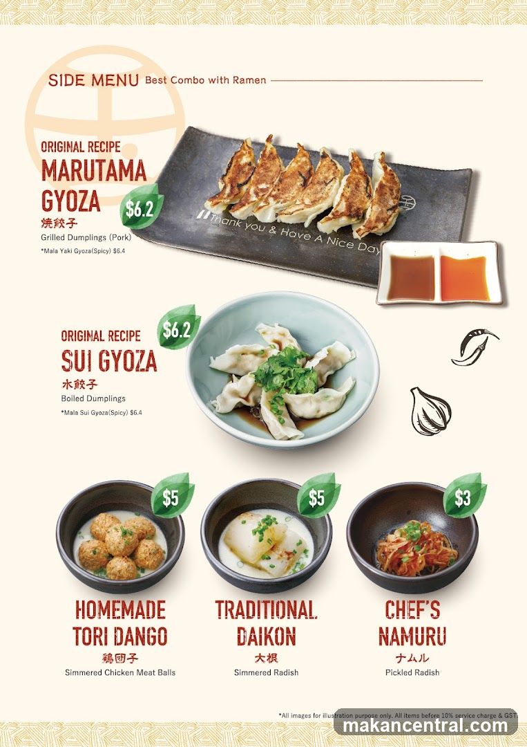 SIDE MENU Best Combo with Ramen
