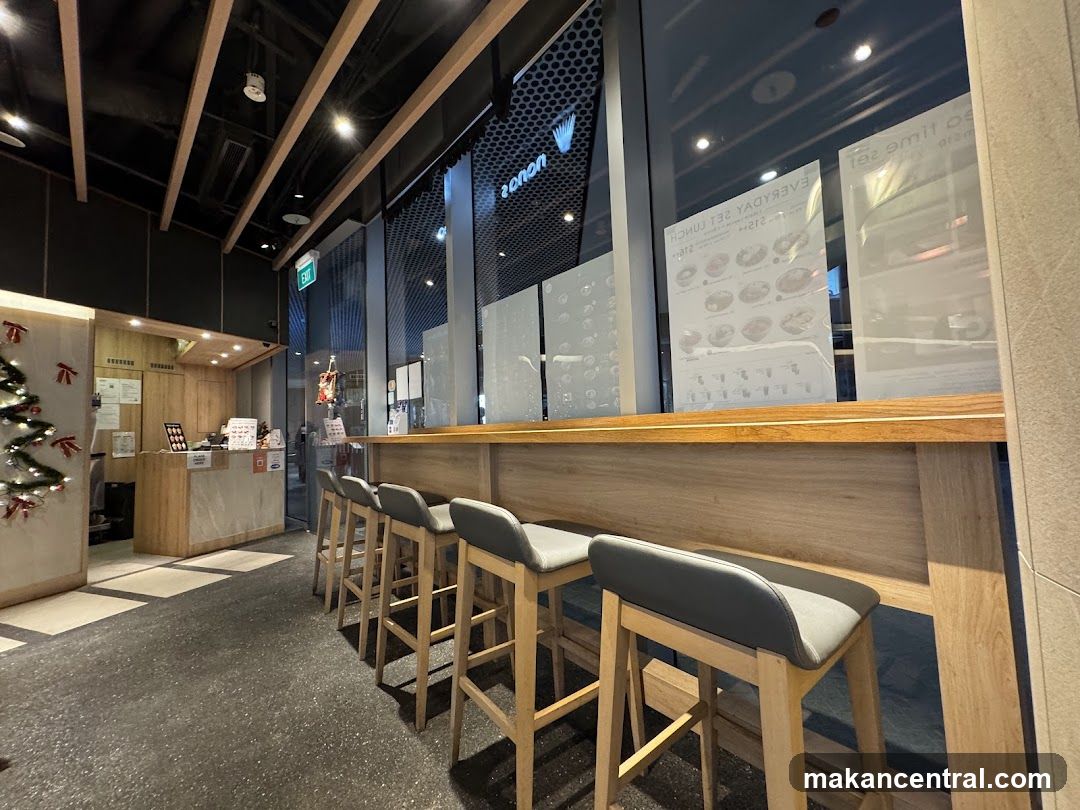 Restaurant Interior with Bar Seating