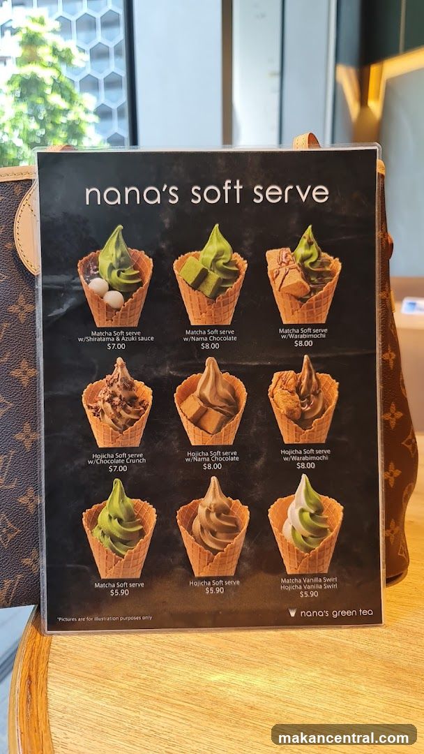 Nana's Soft Serve Menu